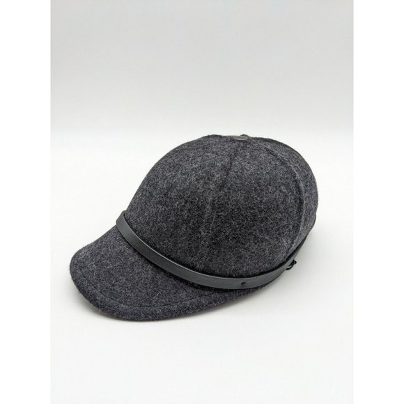 RAG & BONE Lexington 100% wool baseball cap hat - CHARCOAL GRAY - SMALL - Picture 4 of 11